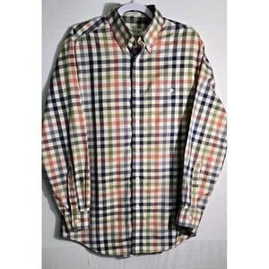 Orvis Sporting Traditions Mens Size M Long Sleeve Button Down Plaid‎ Shirt Check